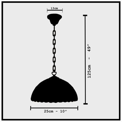 Auroh Tiffany Pendant Light 10 Inch – P-1002 Blue & Amber Sunset Dragonfly Handcrafted Stained Glass, Hallway or Bedroom, UK