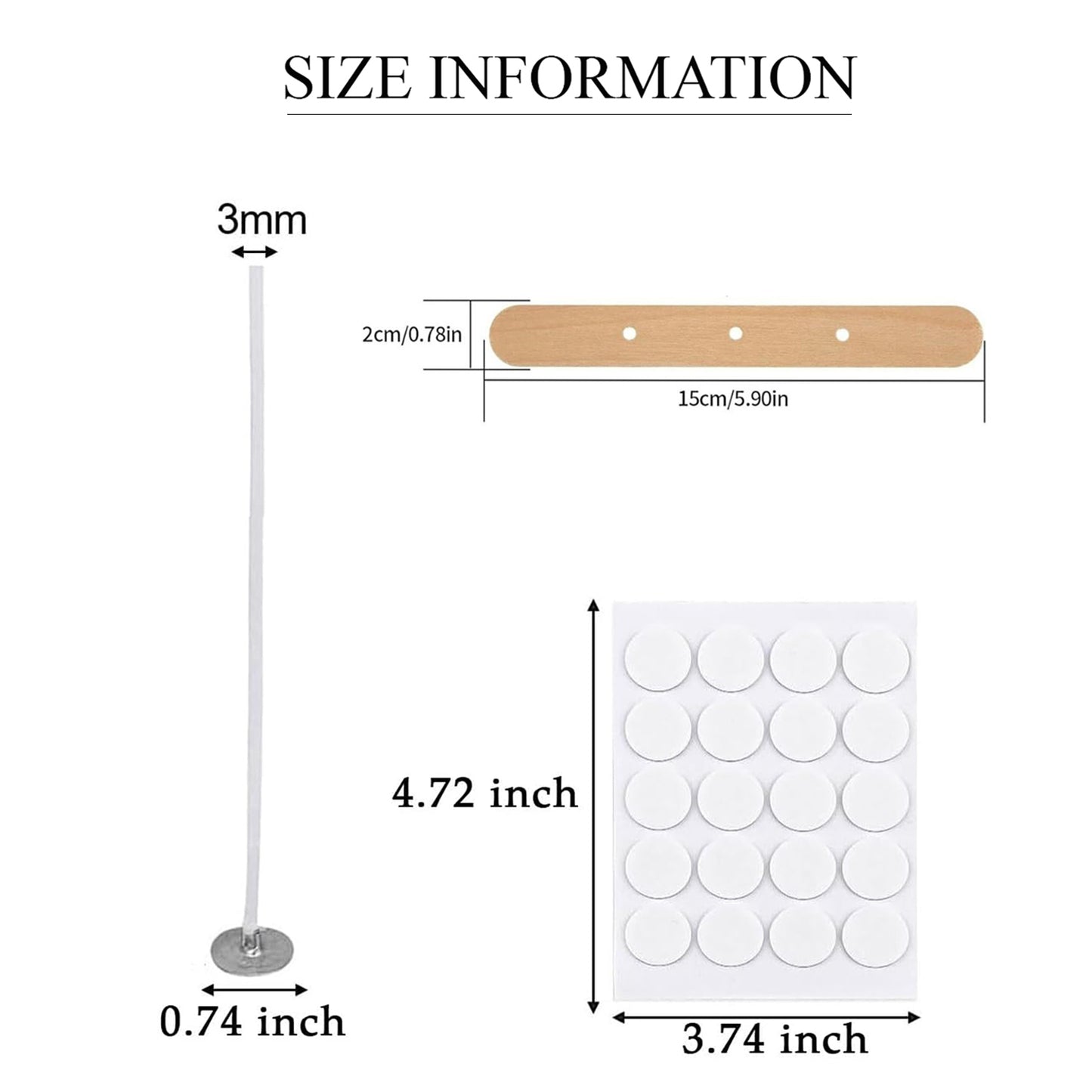 Auroh 80 Pcs Candle Wicks for Making Candles – 5/8/10/15/20cm long Pre-Waxed Wicks with self-Centring Holder for DIY Candles Craft Tools Candle Making Kit - Longer Burning Time with Low Smoke