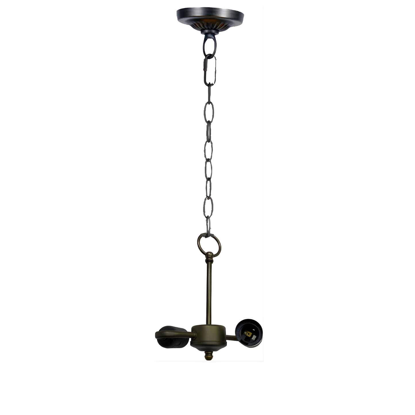 Auroh pendant lamp fitting with 2 E27 bulb holders dark bronze fits 10 12 and 16 inch Tiffany lampshades